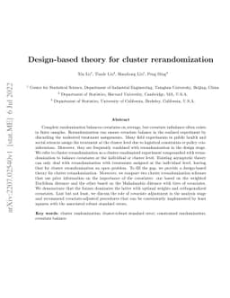 Design-based theory for cluster rerandomization