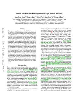 Simple and Efficient Heterogeneous Graph Neural Network