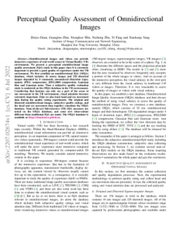 Perceptual Quality Assessment of Omnidirectional Images