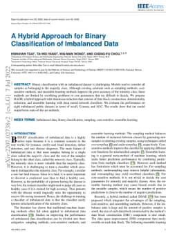 A Hybrid Approach for Binary Classification of Imbalanced Data