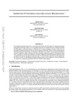 Improved conformalized quantile regression