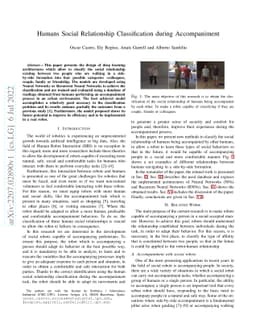 Humans Social Relationship Classification during Accompaniment