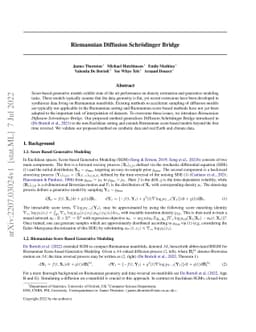 Riemannian Diffusion Schrödinger Bridge