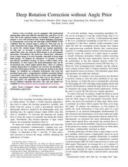 Deep Rotation Correction without Angle Prior