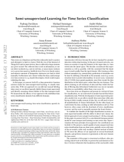 Semi-unsupervised Learning for Time Series Classification