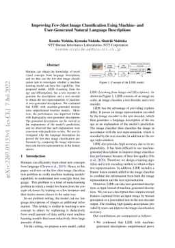 Improving Few-Shot Image Classification Using Machine- and
  User-Generated Natural Language Descriptions