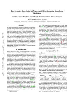 Low-resource Low-footprint Wake-word Detection using Knowledge
  Distillation