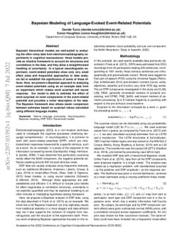 Bayesian Modeling of Language-Evoked Event-Related Potentials