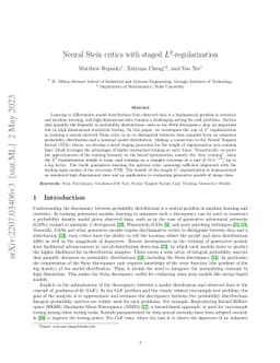 Neural Stein critics with staged $L^2$-regularization