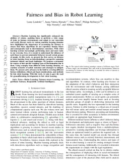 Fairness and Bias in Robot Learning