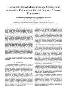 Blockchain-based Medical Image Sharing and Automated Critical-results
  Notification: A Novel Framework