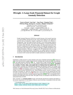 DGraph: A Large-Scale Financial Dataset for Graph Anomaly Detection