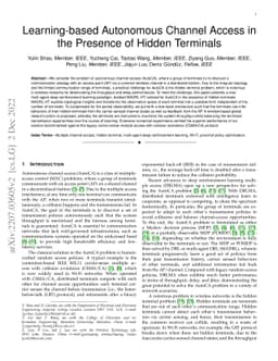 Learning-based Autonomous Channel Access in the Presence of Hidden
  Terminals