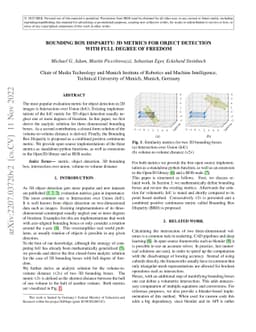 Bounding Box Disparity: 3D Metrics for Object Detection With Full Degree
  of Freedom