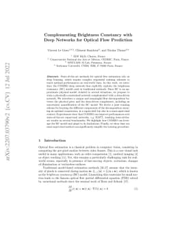 Complementing Brightness Constancy with Deep Networks for Optical Flow
  Prediction
