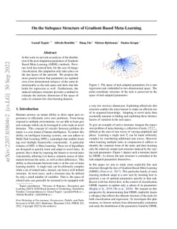 On the Subspace Structure of Gradient-Based Meta-Learning