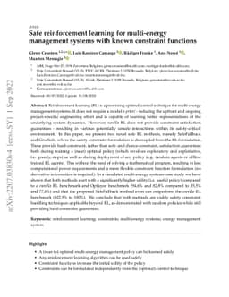 Safe reinforcement learning for multi-energy management systems with
  known constraint functions
