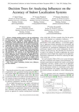 Decision Trees for Analyzing Influences on the Accuracy of Indoor
  Localization Systems