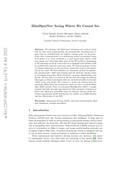 BlindSpotNet: Seeing Where We Cannot See