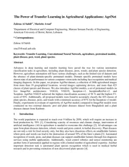 The Power of Transfer Learning in Agricultural Applications: AgriNet
