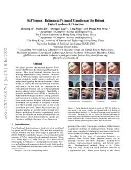 RePFormer: Refinement Pyramid Transformer for Robust Facial Landmark
  Detection