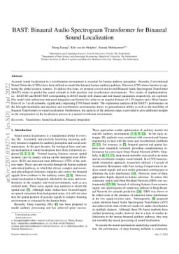 BAST: Binaural Audio Spectrogram Transformer for Binaural Sound
  Localization