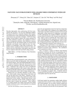 FAIVConf: Face enhancement for AI-based Video Conference with Low
  Bit-rate