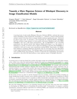 Towards a More Rigorous Science of Blindspot Discovery in Image
  Classification Models