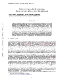 CompoSuite: A Compositional Reinforcement Learning Benchmark