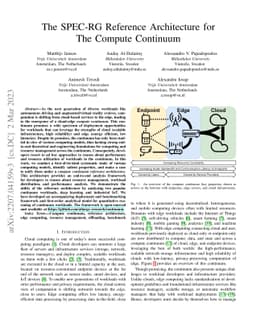 The SPEC-RG Reference Architecture for the Compute Continuum