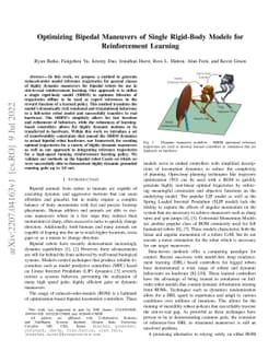 Optimizing Bipedal Maneuvers of Single Rigid-Body Models for
  Reinforcement Learning