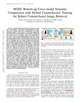 BOSS: Bottom-up Cross-modal Semantic Composition with Hybrid
  Counterfactual Training for Robust Content-based Image Retrieval
