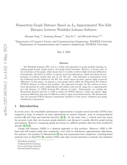 Wasserstein Graph Distance Based on $L_1$-Approximated Tree Edit
  Distance between Weisfeiler-Lehman Subtrees