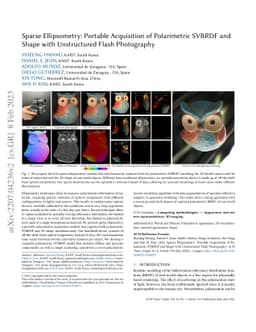 Sparse Ellipsometry: Portable Acquisition of Polarimetric SVBRDF and
  Shape with Unstructured Flash Photography