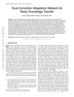 Dual-Correction Adaptation Network for Noisy Knowledge Transfer