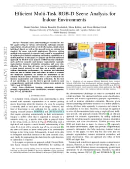 Efficient Multi-Task RGB-D Scene Analysis for Indoor Environments
