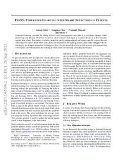 FedSS: Federated Learning with Smart Selection of clients