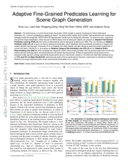 Adaptive Fine-Grained Predicates Learning for Scene Graph Generation