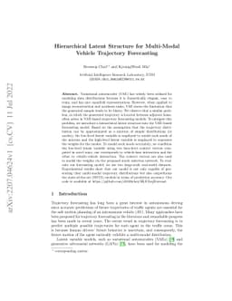 Hierarchical Latent Structure for Multi-Modal Vehicle Trajectory
  Forecasting