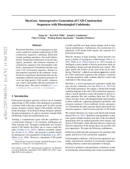 SkexGen: Autoregressive Generation of CAD Construction Sequences with
  Disentangled Codebooks