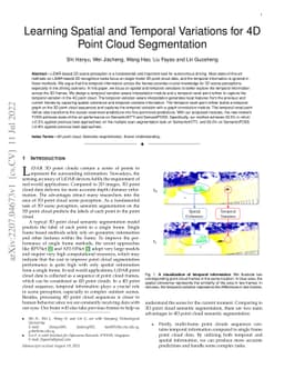 Learning Spatial and Temporal Variations for 4D Point Cloud Segmentation