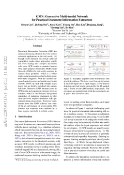 GMN: Generative Multi-modal Network for Practical Document Information
  Extraction