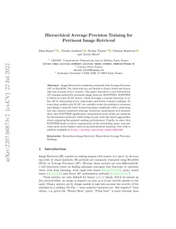 Hierarchical Average Precision Training for Pertinent Image Retrieval