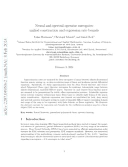 Neural and spectral operator surrogates: unified construction and
  expression rate bounds