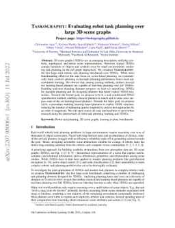 TASKOGRAPHY: Evaluating robot task planning over large 3D scene graphs