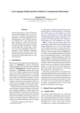 Can Language Models perform Abductive Commonsense Reasoning?