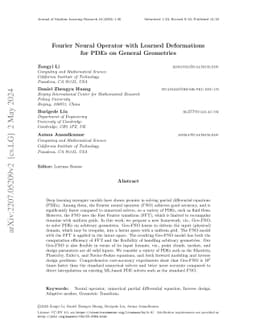 Fourier Neural Operator with Learned Deformations for PDEs on General
  Geometries