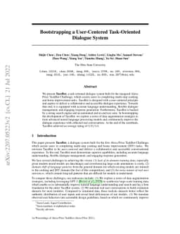 Bootstrapping a User-Centered Task-Oriented Dialogue System