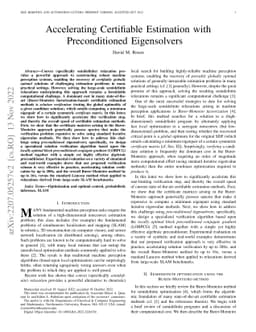 Accelerating Certifiable Estimation with Preconditioned Eigensolvers