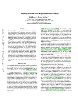 Language-Based Causal Representation Learning
